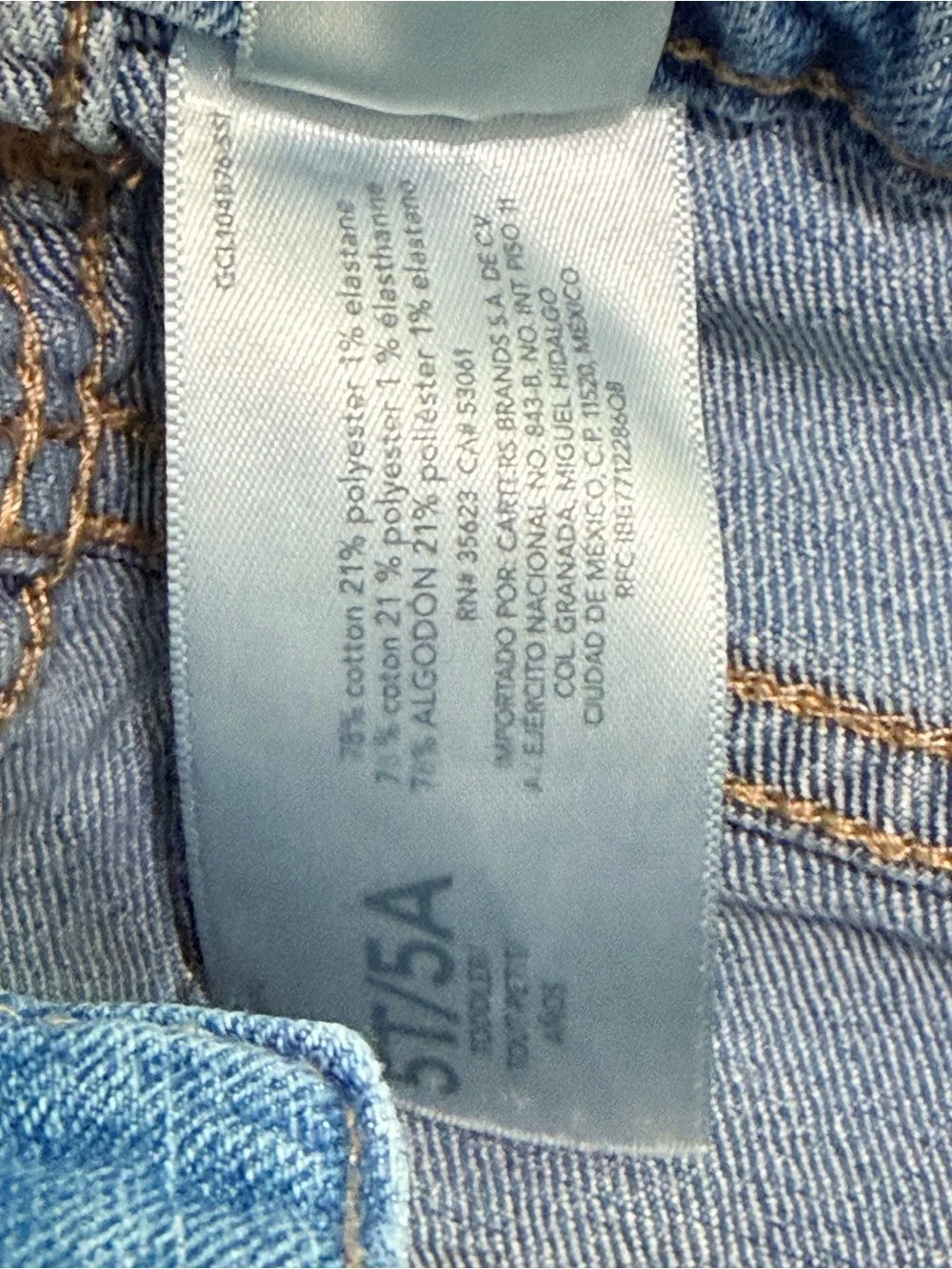 OshKosh B’gosh Classic Jeans Toddler Boys 5T Light Wash Elastic Waist Straight